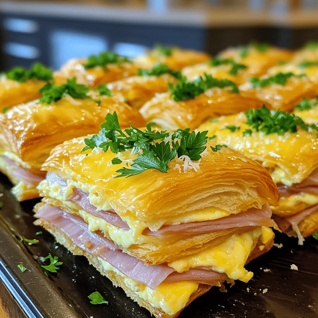 Ham and Cheese Croissant Bake Einfache Rezeptidee