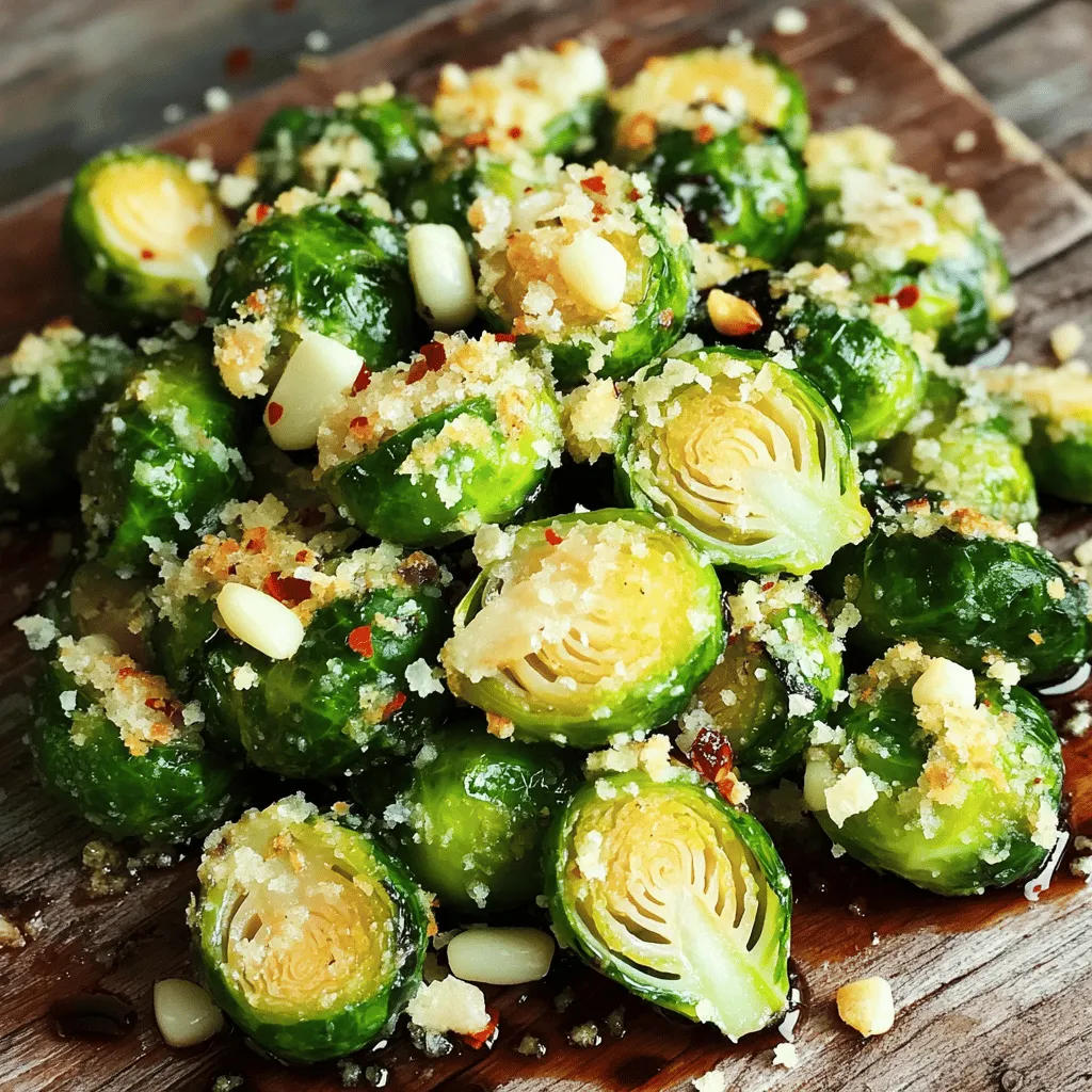 Knusprige Knoblauch Parmesan Rosenkohl Delikatesse