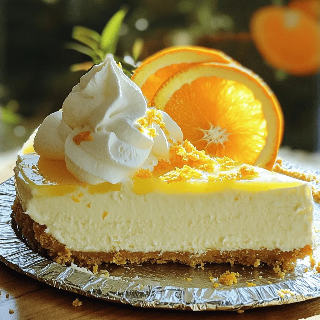 Um einen no bake orange creamsicle cheesecake zu machen, brauchen wir frische Zutaten. Die Hauptzutaten sind Frischkäse, Sahne, Puderzucker, Vanilleextrakt, und frischer Orangensaft. Ein einfacher Keksboden aus zerbröselten Keksen und Butter ist die Basis.