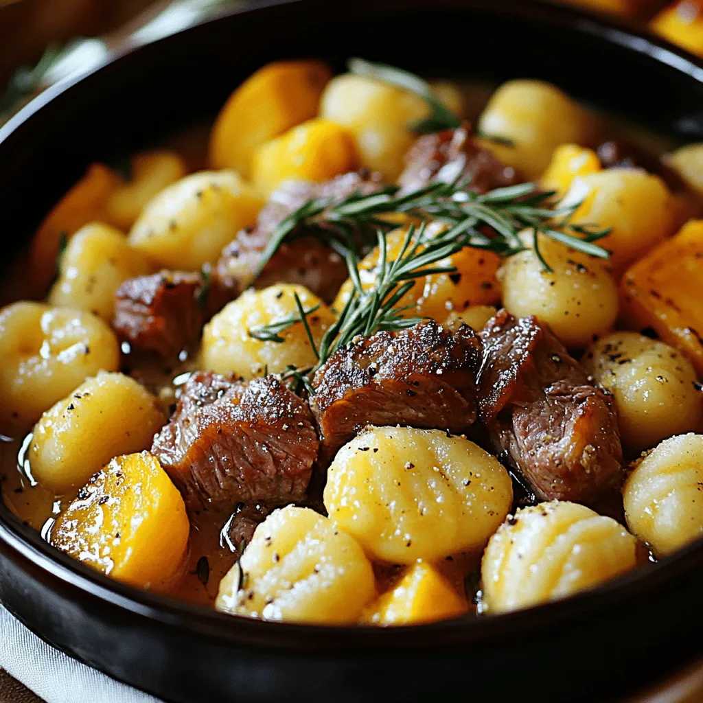 Für einen schmackhaften Kartoffelgnocchi-Rindfleisch-Eintopf benötigen Sie einige wichtige Zutaten. Diese Zutaten machen den Eintopf reich und lecker.