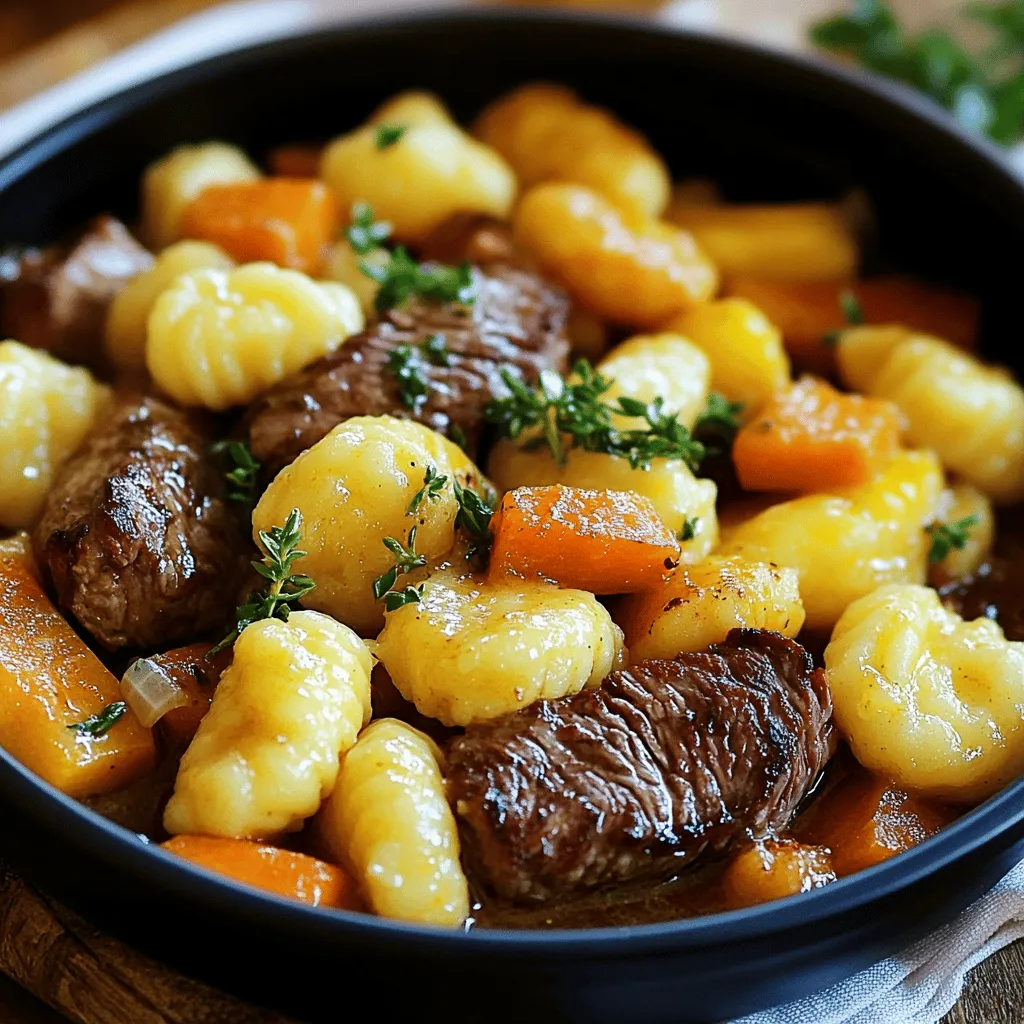 Kartoffelgnocchi Beef Stew Herzhafter Genuss für Alle