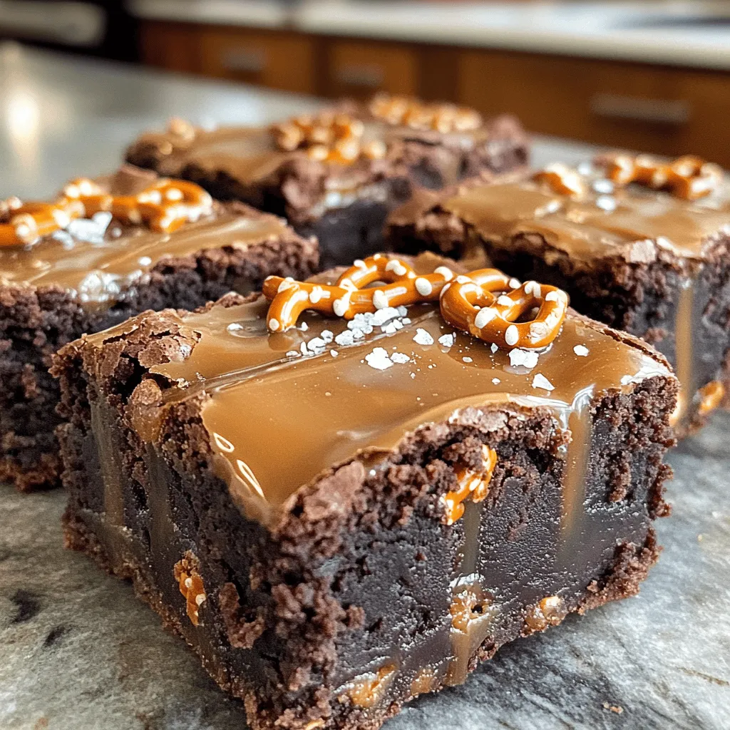 Salzige Karamell-Brezel-Brownies Einfaches Rezept