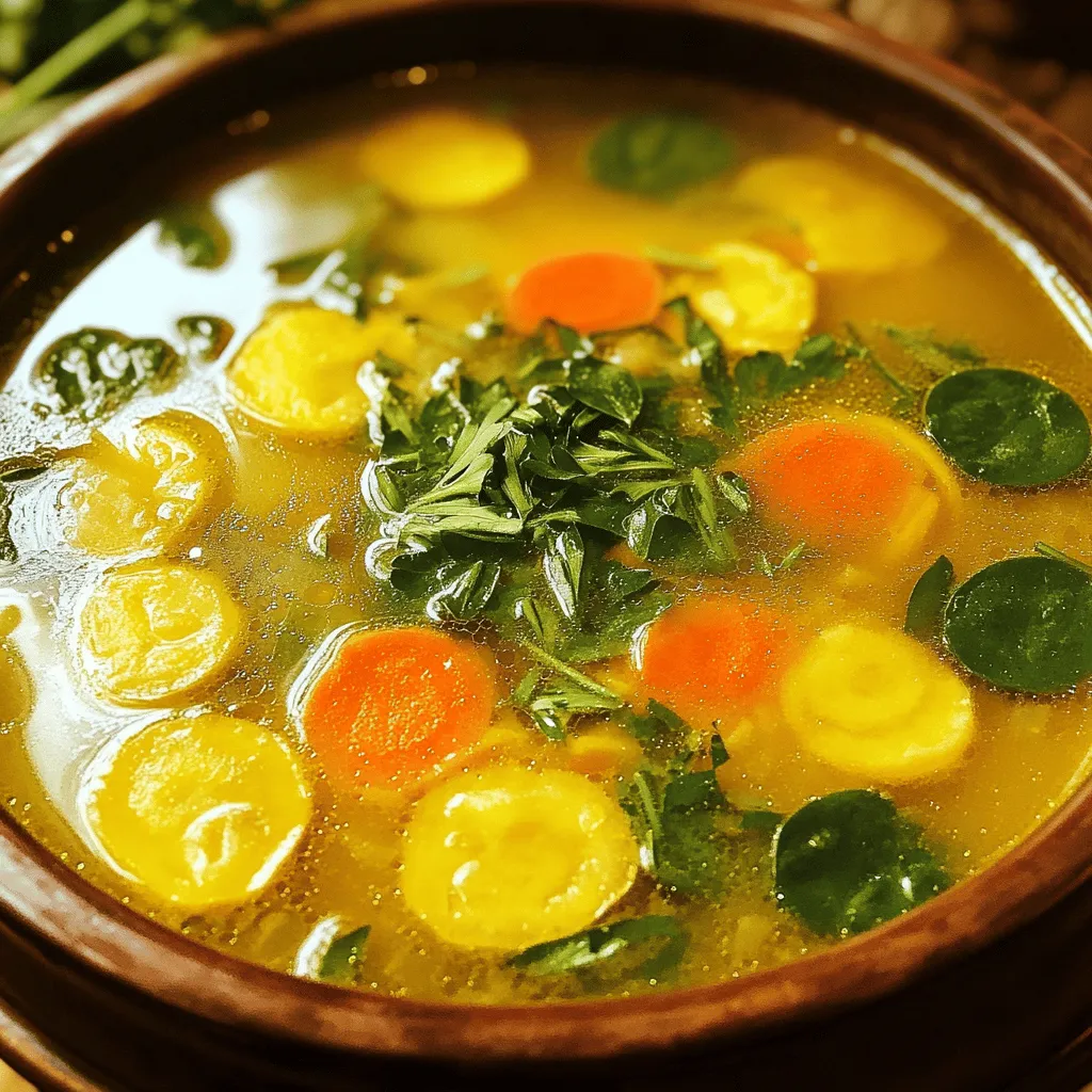 Kurkuma hat viele gesundheitliche Vorteile. Zum Beispiel ist es ein starkes entzündungshemmendes Lebensmittel. Wenn du Kurkuma in deiner Hühnersuppe verwendest, hilfst du deinem Körper. Kurkuma enthält den Wirkstoff Curcumin. Dieser Stoff bekämpft Entzündungen und schützt deine Zellen.