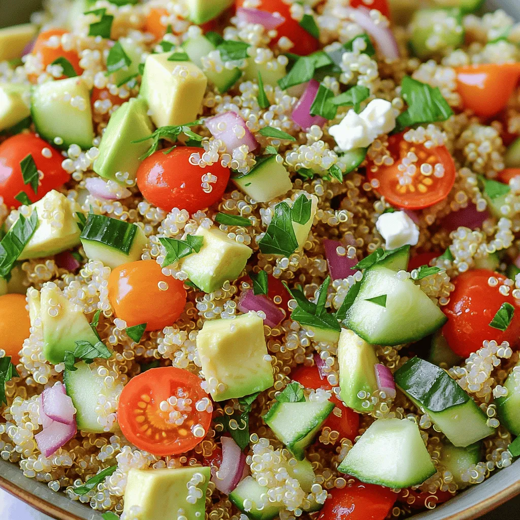 Um einen leckeren Quinoa-Salat zuzubereiten, folgen Sie diesen einfachen Schritten.