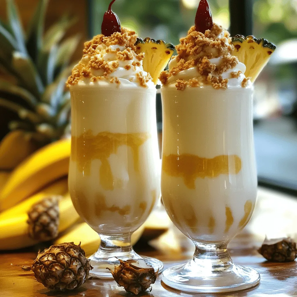 Pina Colada Milchshakes Rezept Frisch und Einfache Zubereitung