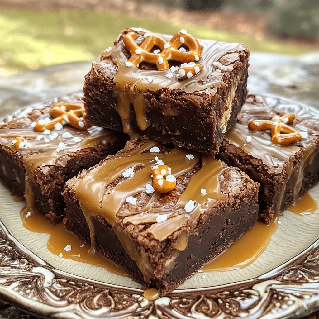 Salted Caramel Pretzel Brownies Himmlischer Genuss