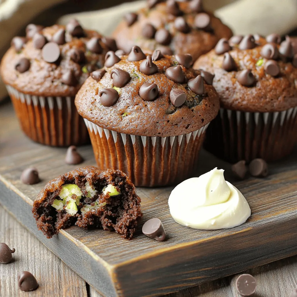Schokoladenstückchen-Zucchini-Muffins köstlich genießen