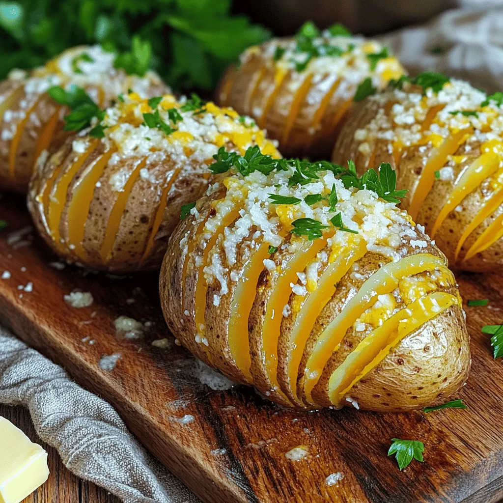Air Fryer Garlic Parmesan Hasselback Potatoes Rezept