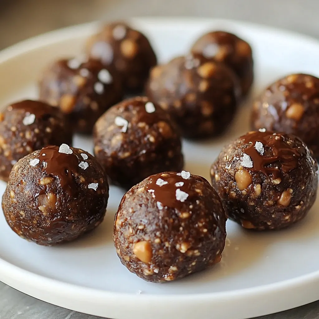 Schokoladen-Erdnussbutter-Proteinbällchen Genussvoll