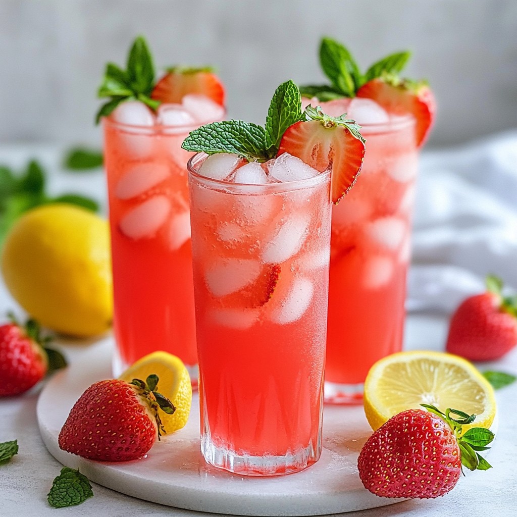 Erdbeer-Minze-Limonade Erfrischend und Belebend