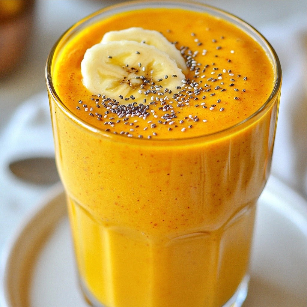 Energizing healthy Carrot Ginger Smoothie nährstoffreich