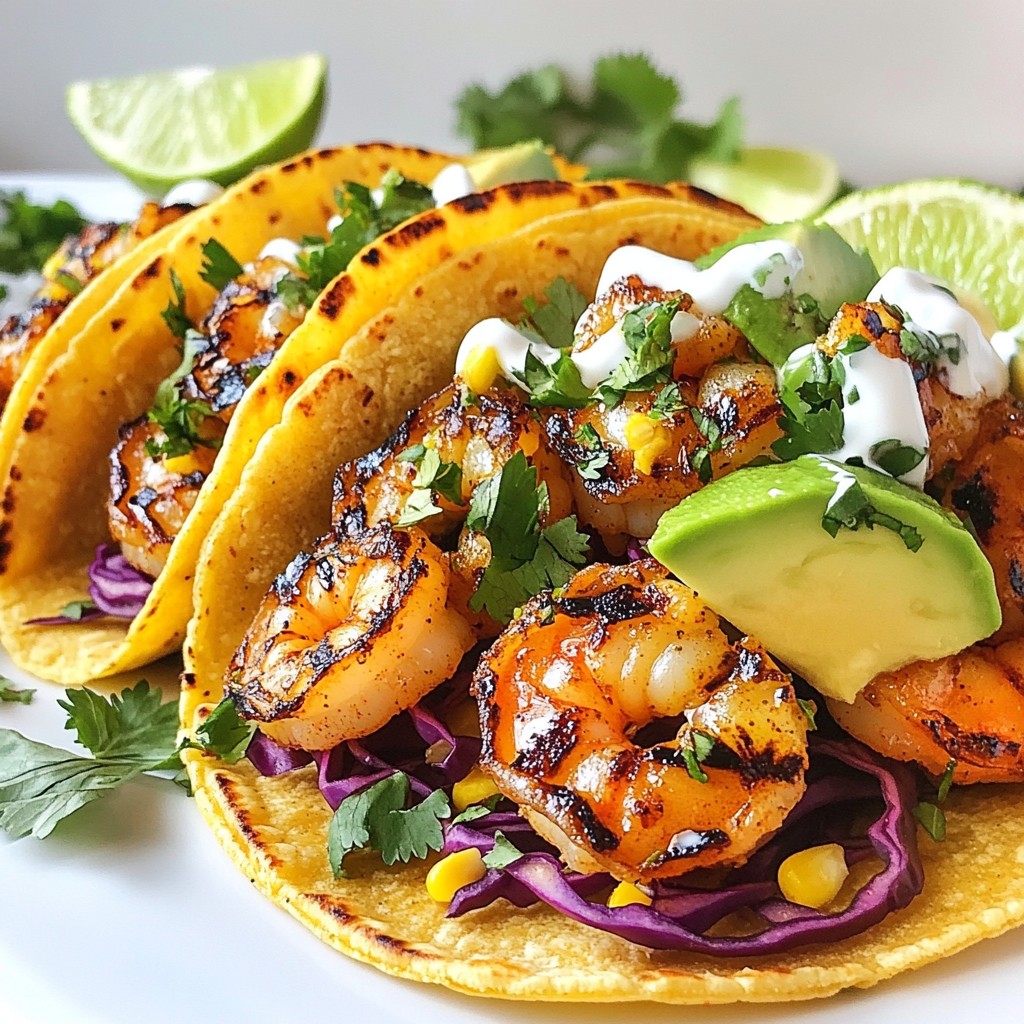 Zesty Healthy Lime Grilled Shrimp Tacos Lecker und Frisch