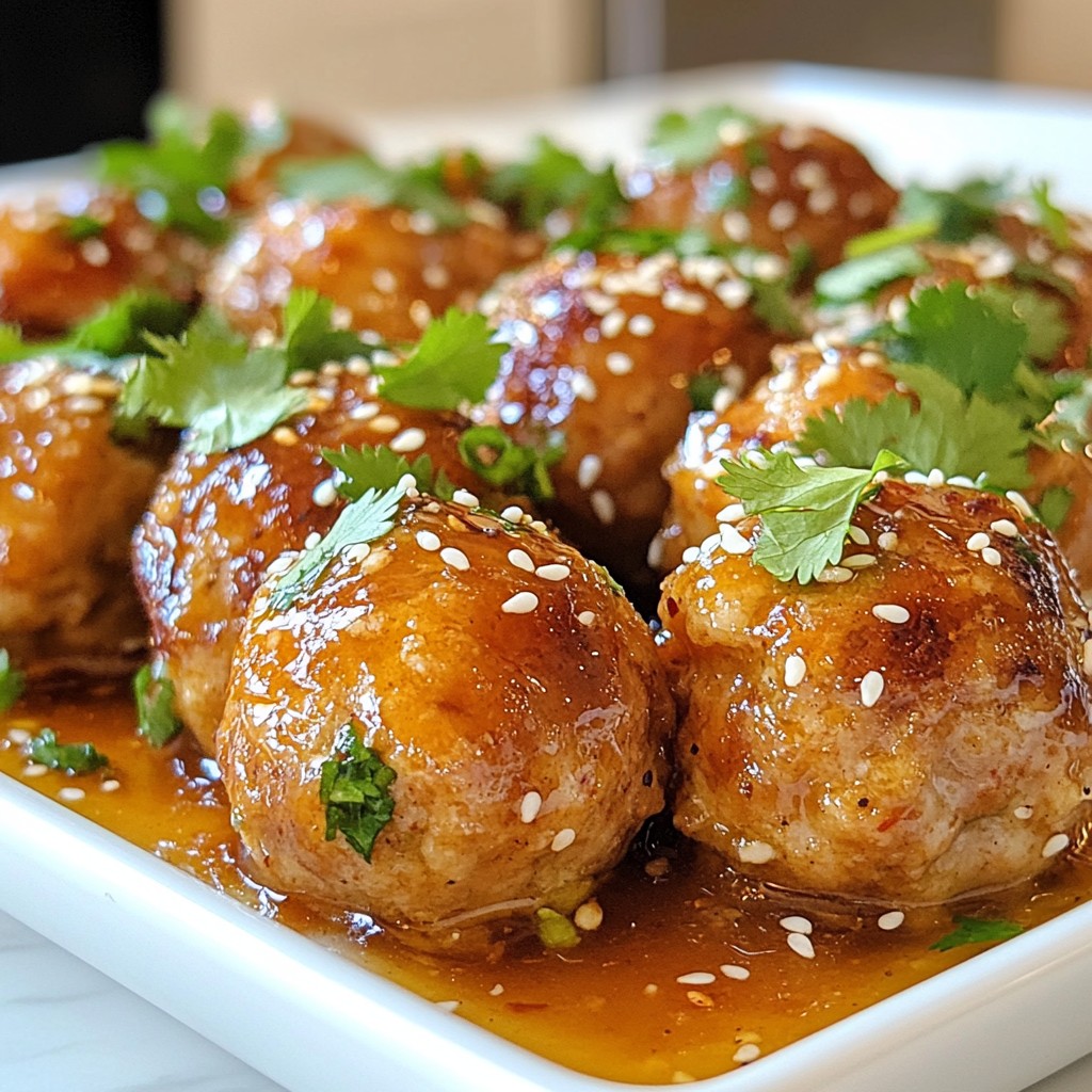 Sesame Ginger Chicken Meatballs Einfache und Leckere Bällchen
