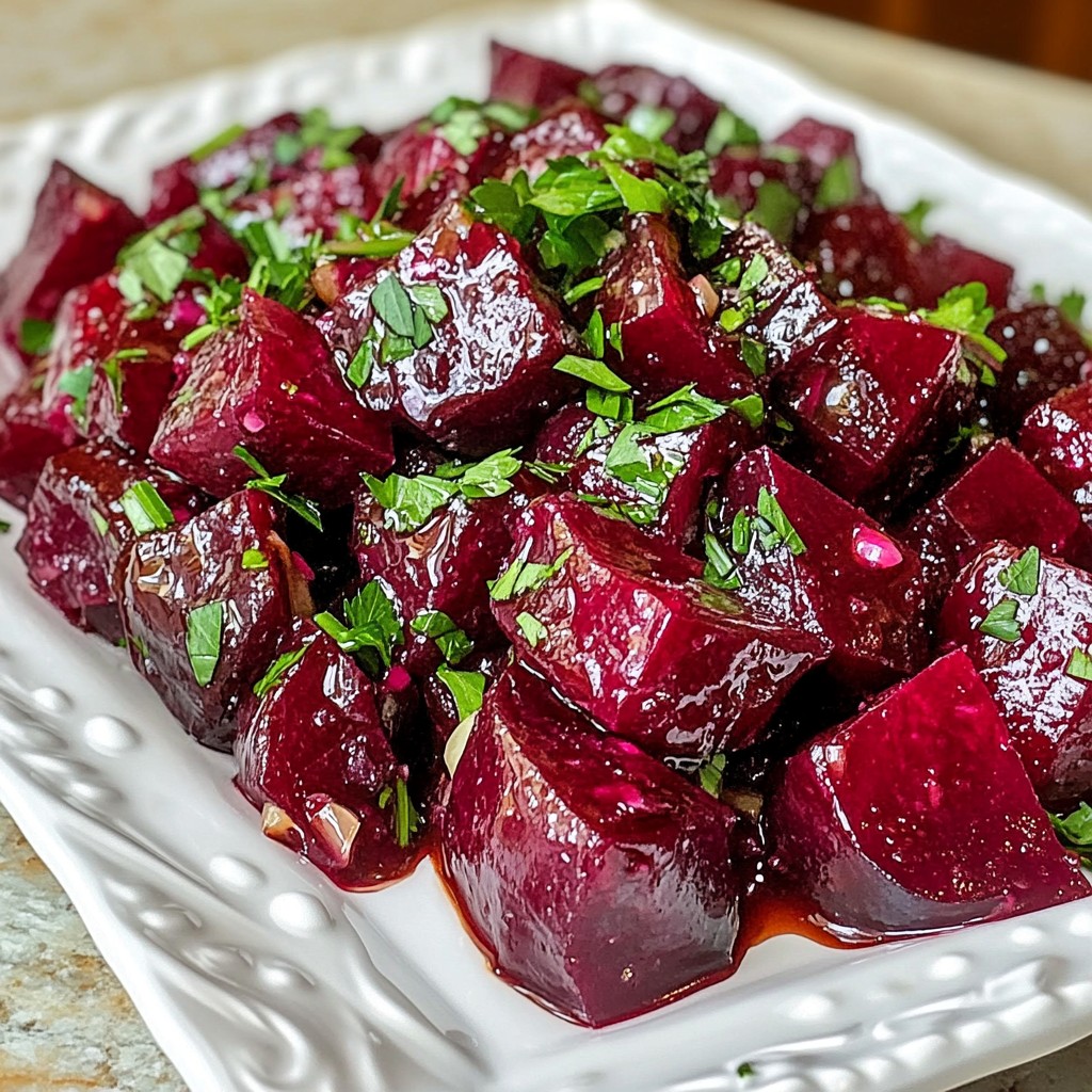 Balsamic Garlic Roasted Beets Verlockendes Rezept