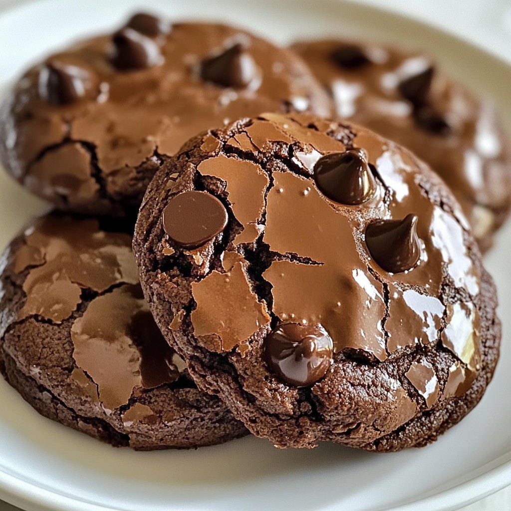 Schokoladenfudge-Brownie-Kekse köstlich und einfach