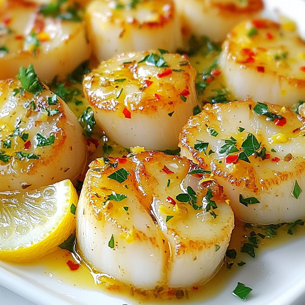 Lemon Garlic Butter Scallops Schnelles und köstliches Gericht