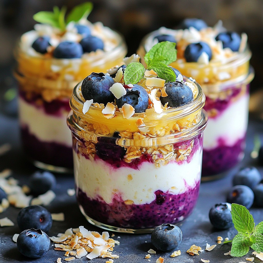 Blueberry Coconut Overnight Oats Nährstoffreicher Genuss