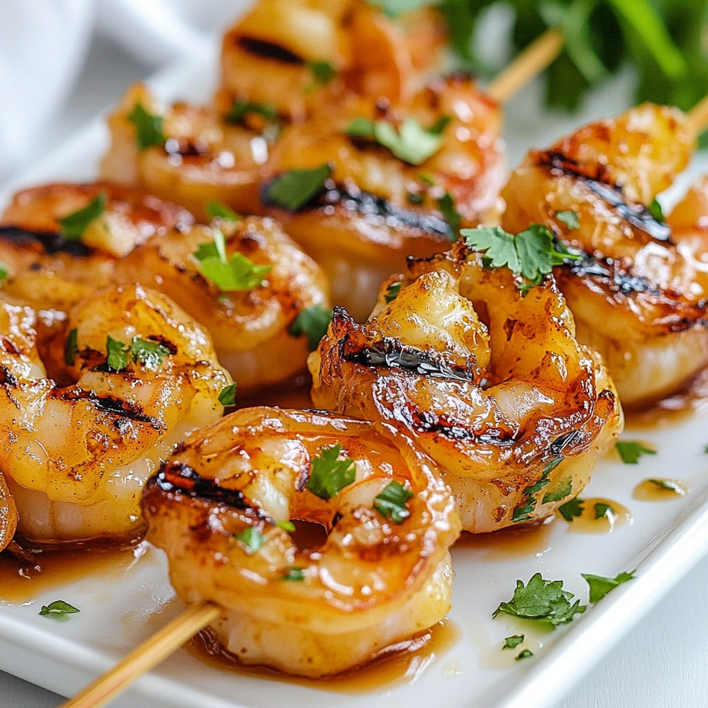 Honig-Knoblauch Garnelen-Spieße Einfaches Rezept
