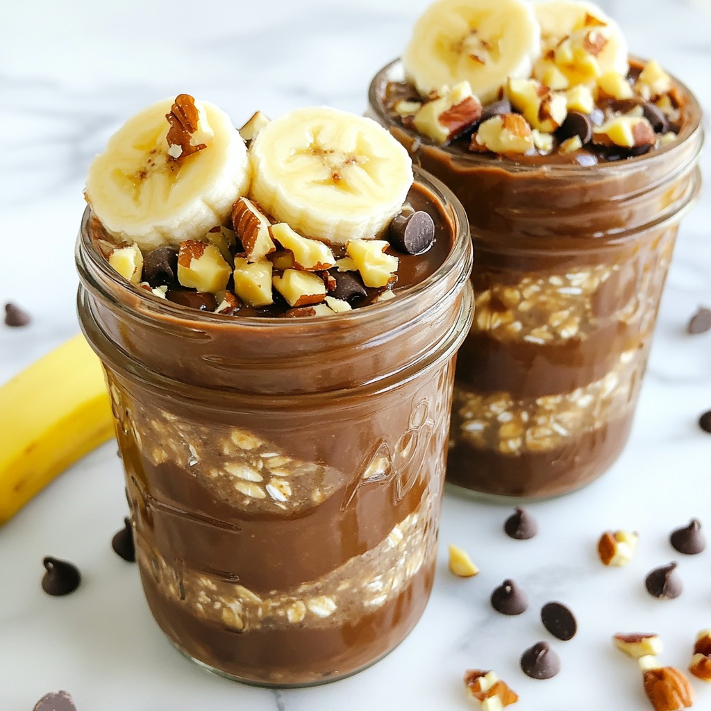 Schmackhafte Chocolate Peanut Butter Overnight Oats