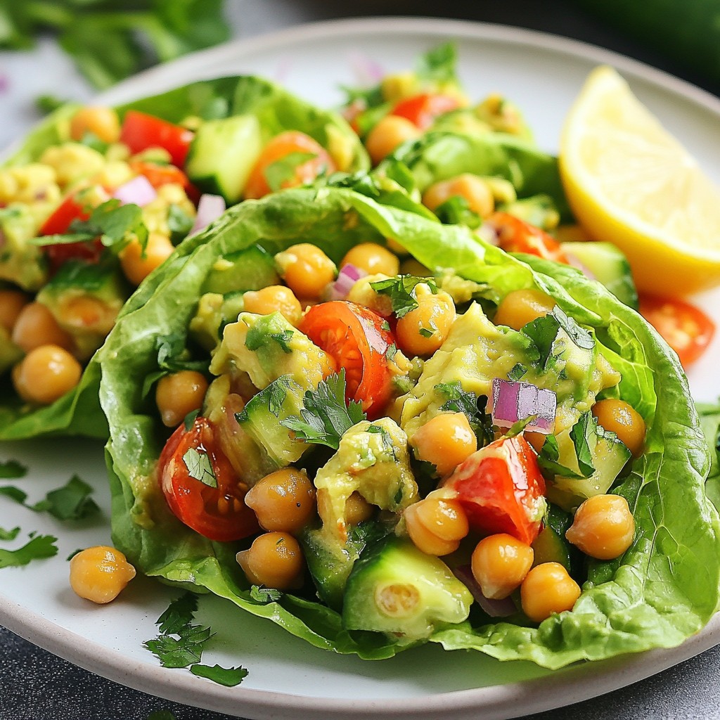 Clean Eating Kichererbsen Avocado Salat Wraps Rezept