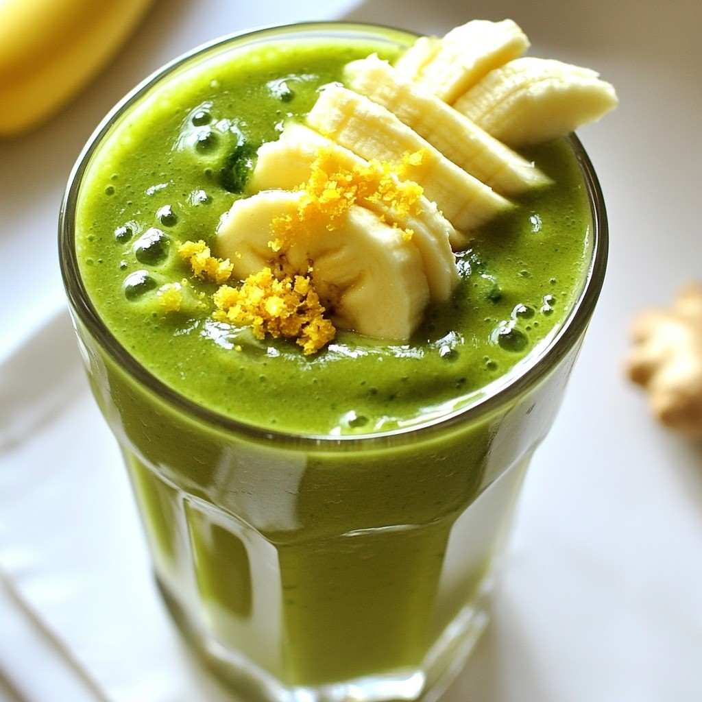 Energizing healthy Green Apple Ginger Smoothie Rezept