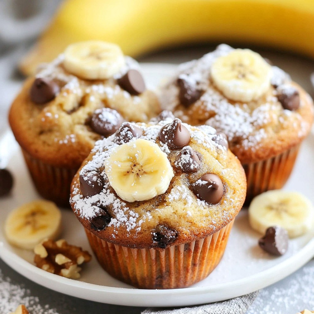 Schmackhafte Chocolate Chip Banana Bread Muffins