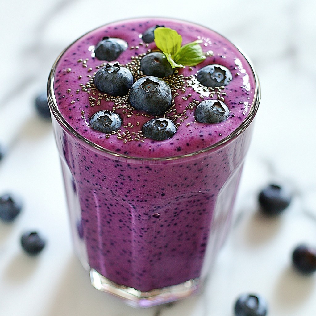Smooth Healthy Blueberry Vanilla Smoothie Rezept