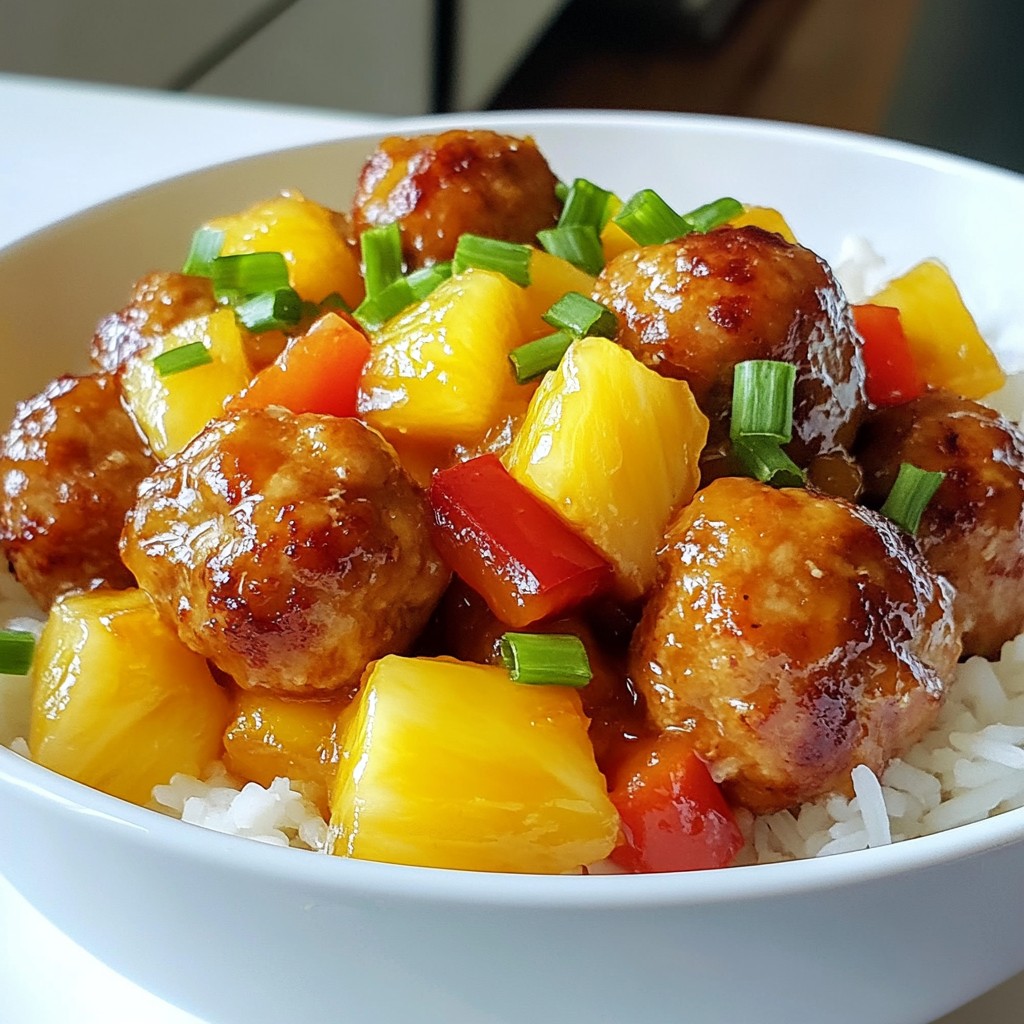 Sweet & Sour Chicken Meatballs Einfaches Rezept