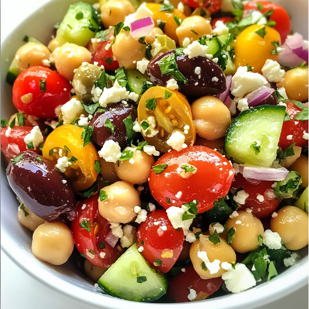 Mediterranean Chickpea Salad Einfache gesunde Option