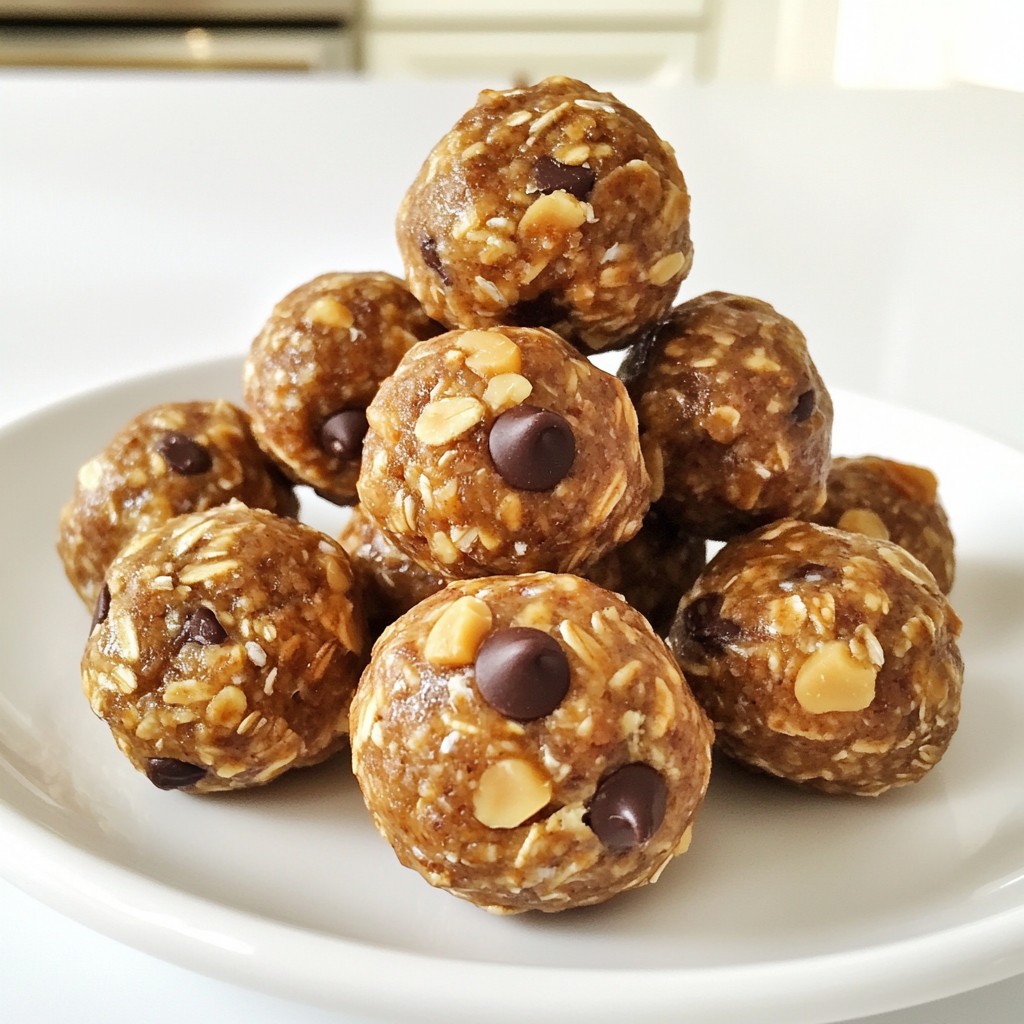 Almond Butter Oatmeal Energy Balls Gesunde Snackidee
