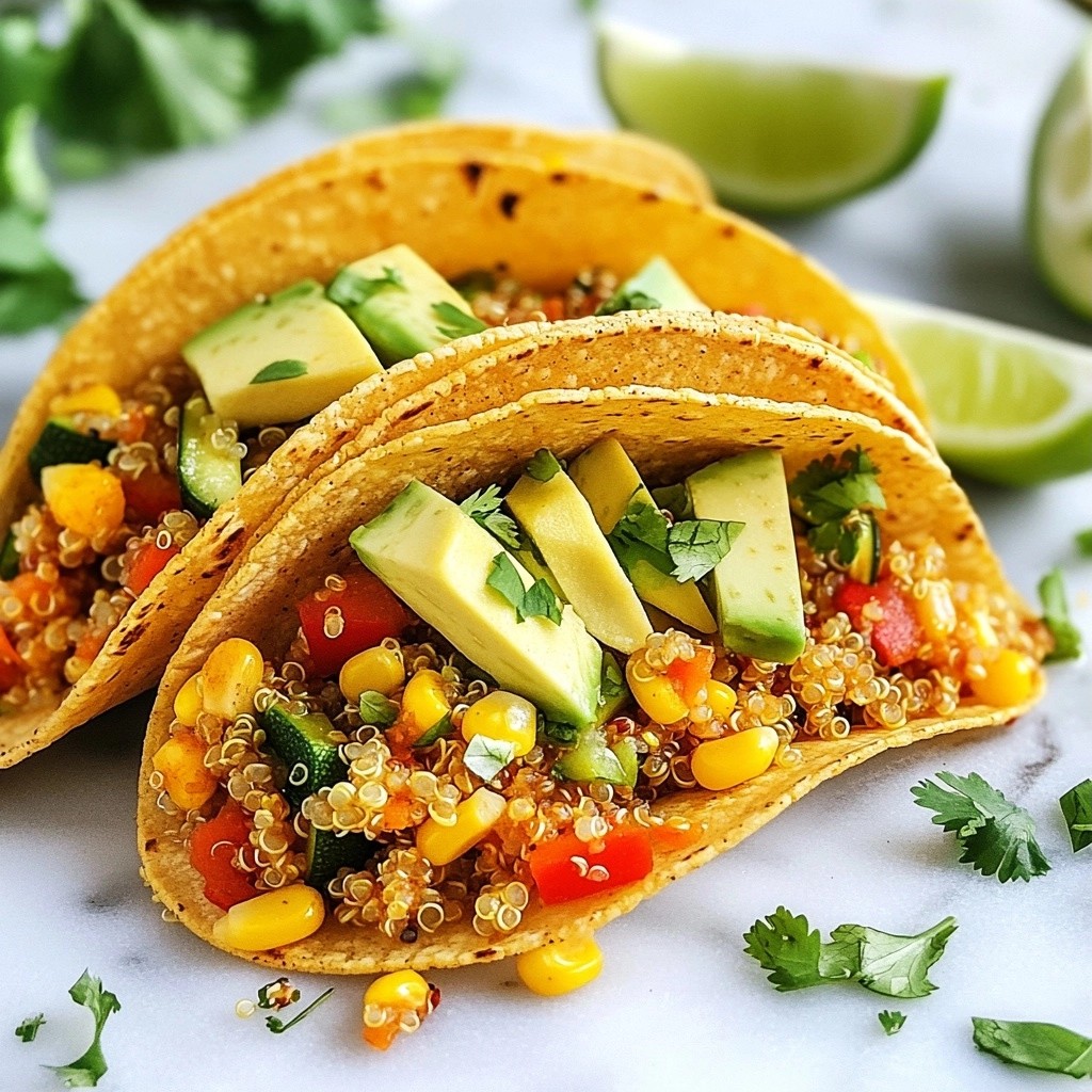 Crispy healthy Quinoa Veggie Tacos voller Geschmack