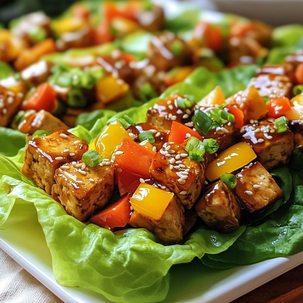 Teriyaki Tofu Lettuce Wraps köstlich und gesund
