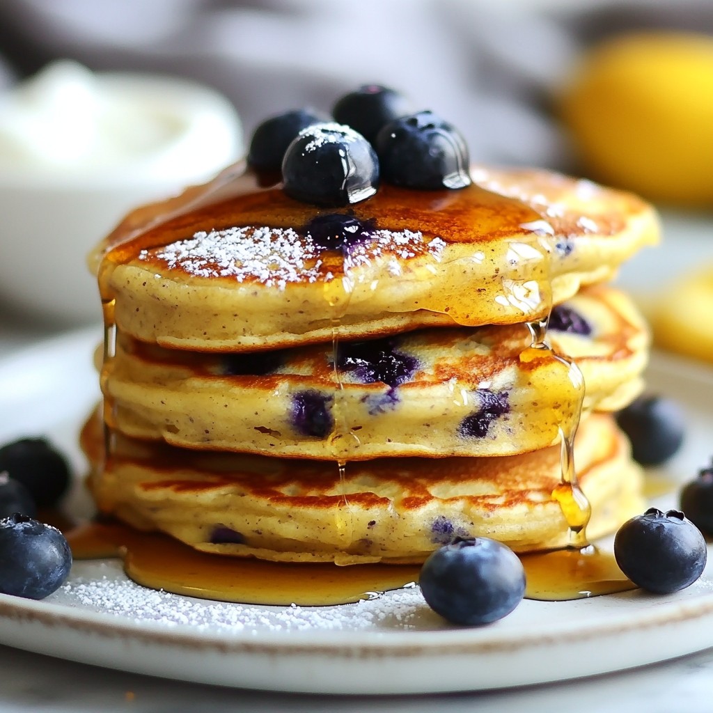 Leckere Mandelflour-Heidelbeer-Pfannkuchen Rezept