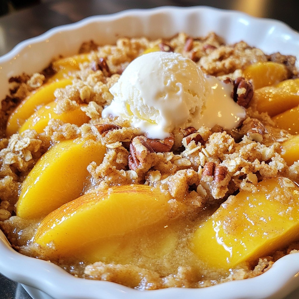 Brown Sugar Peach Crisp Einfaches und Leckeres Rezept