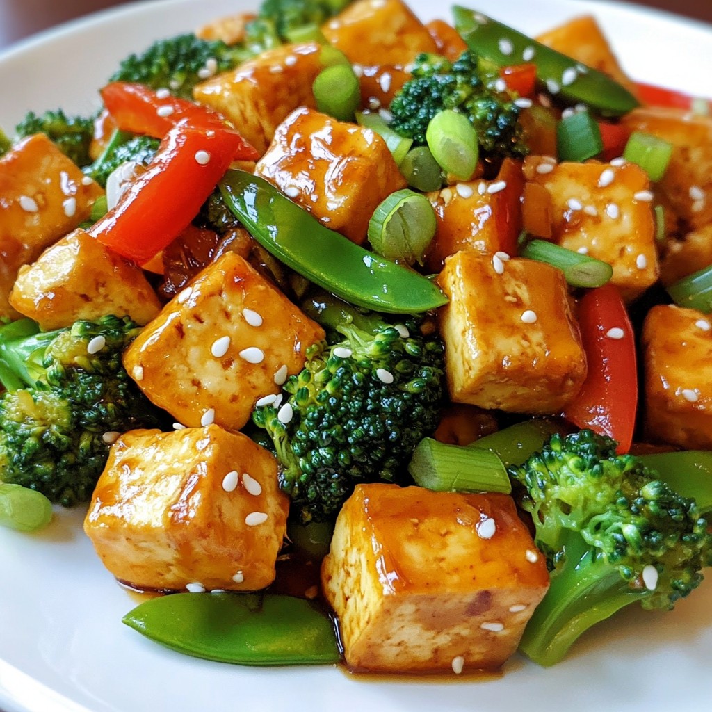 Honey Garlic Tofu Stir Fry Einfach und Lecker Gericht