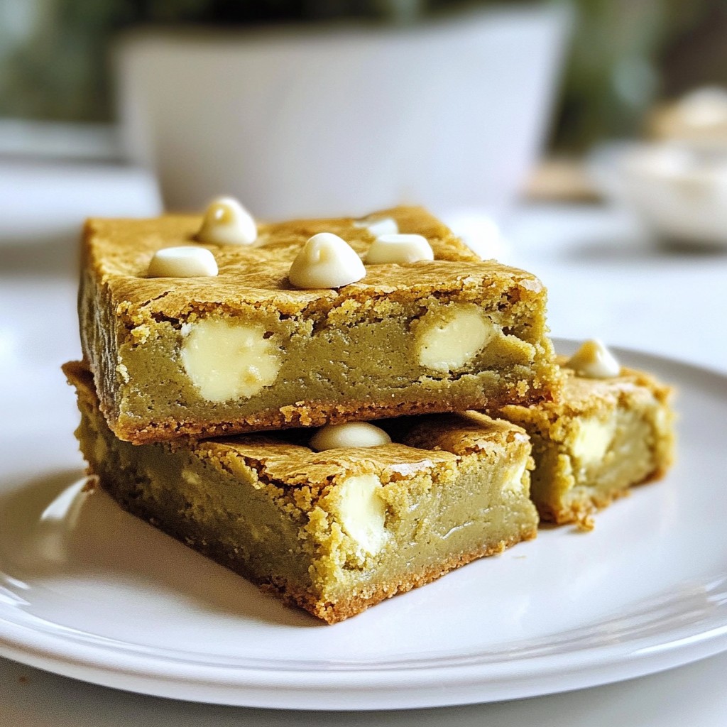 Matcha White Chocolate Blondies köstlich und einfach
