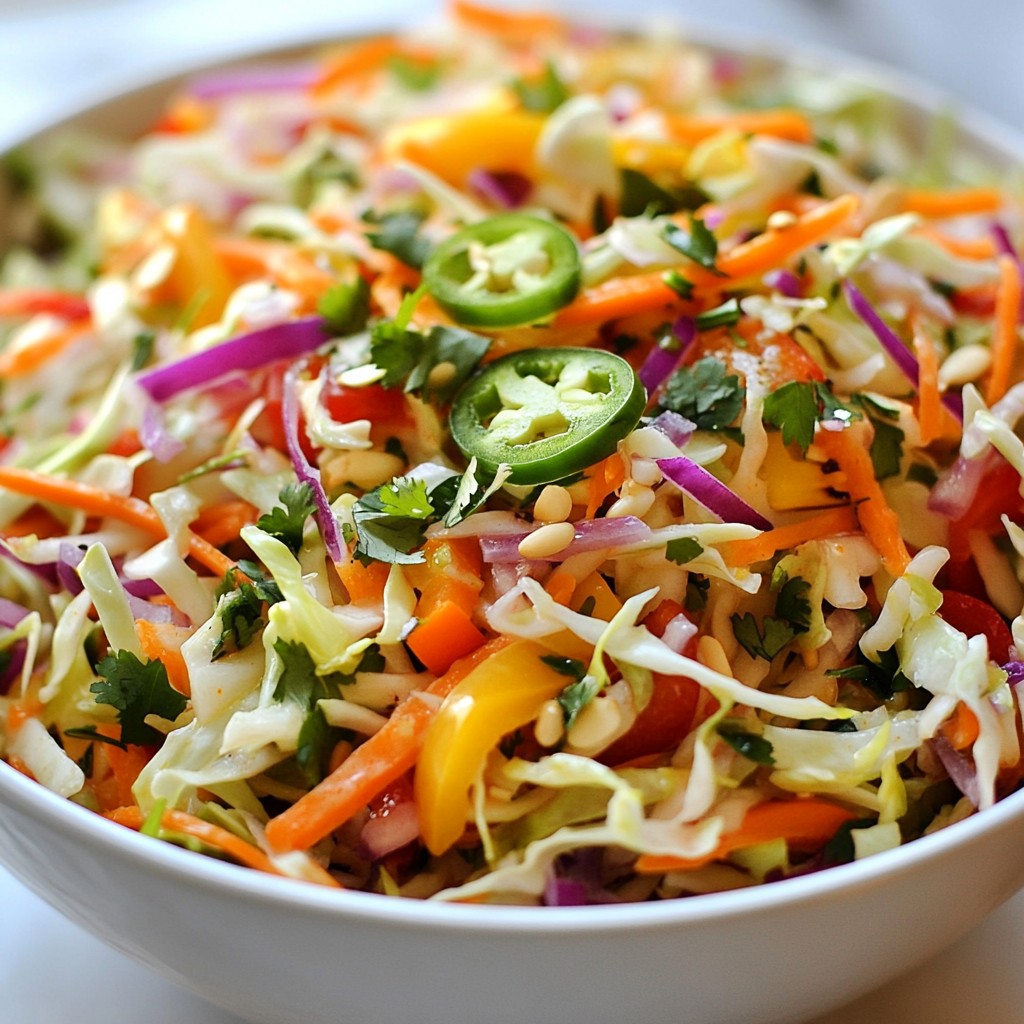 Spicy Cilantro Lime Slaw Erfrischender Geschmacksspaß