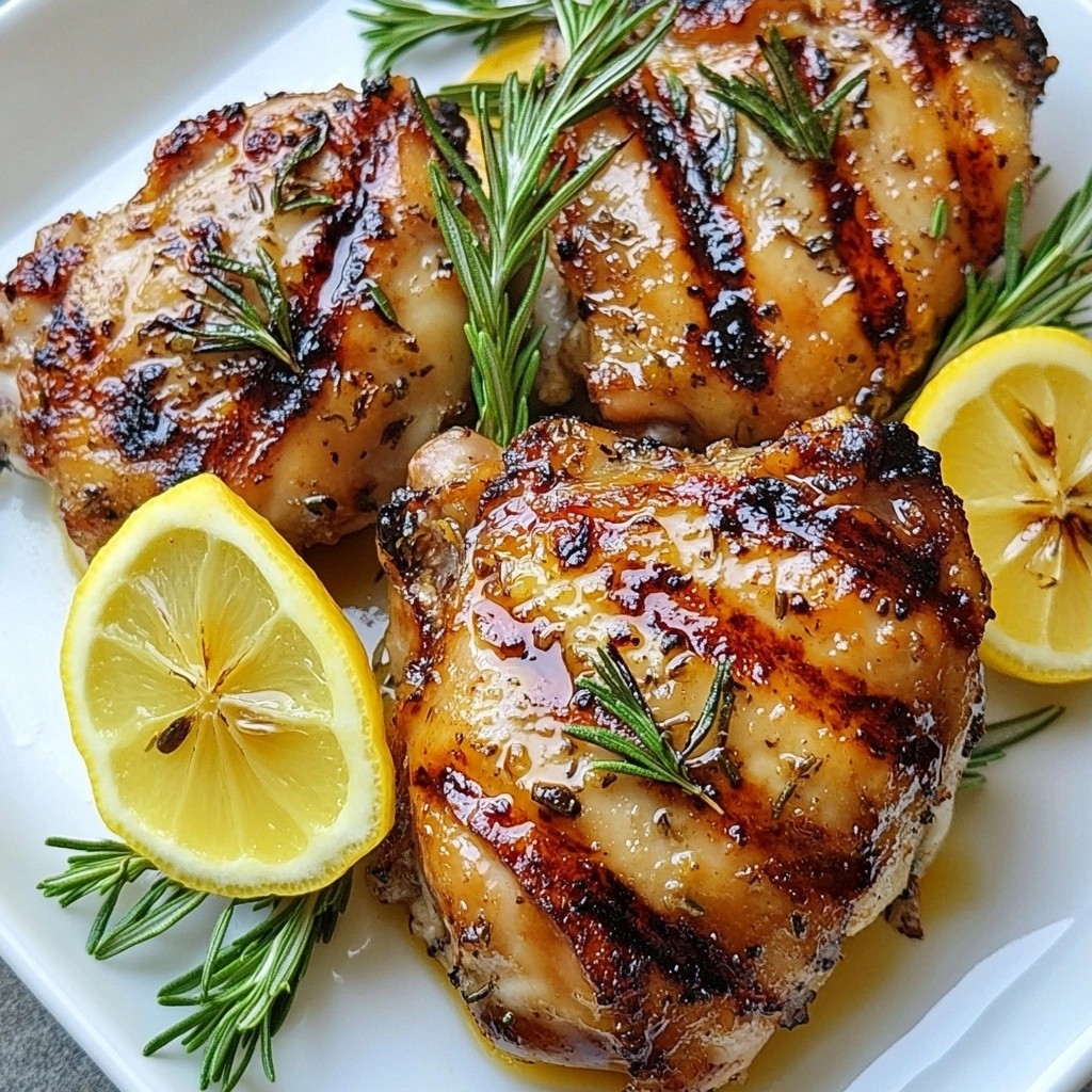 Flavorful Healthy Grilled Lemon Herb Chicken Thighs