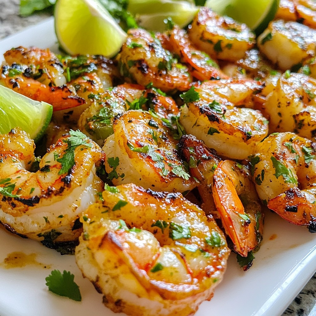 Spicy Cilantro Lime Shrimp Zesty und Einfache Speise
