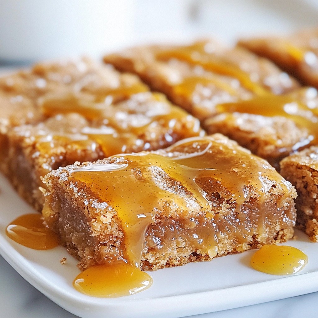 Karamell Snickerdoodle Blondies Einfache und Leckereien