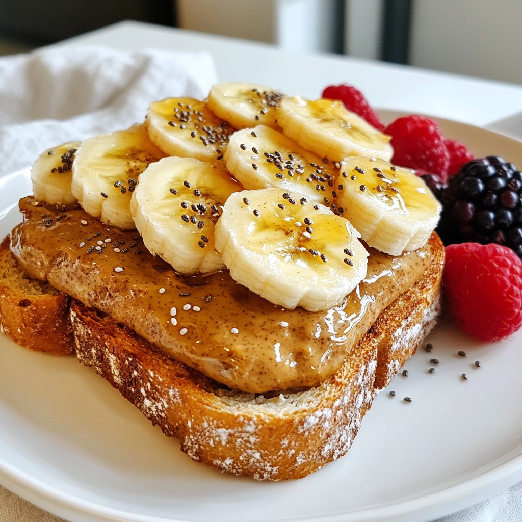 Nutty Healthy Almond Butter Toast für ein gesundes Frühstück