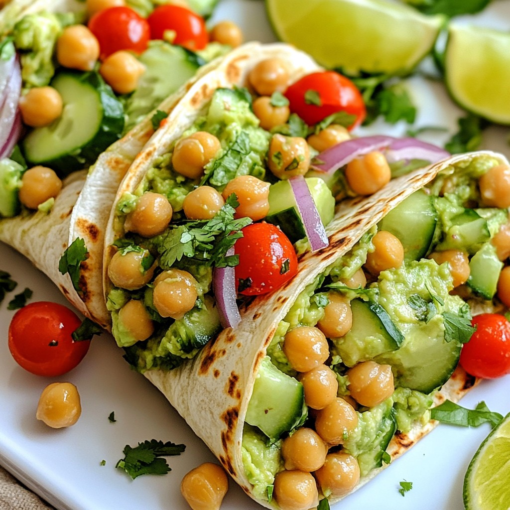 Clean Eating Kichererbsen Avocado Wraps Lecker Rezept
