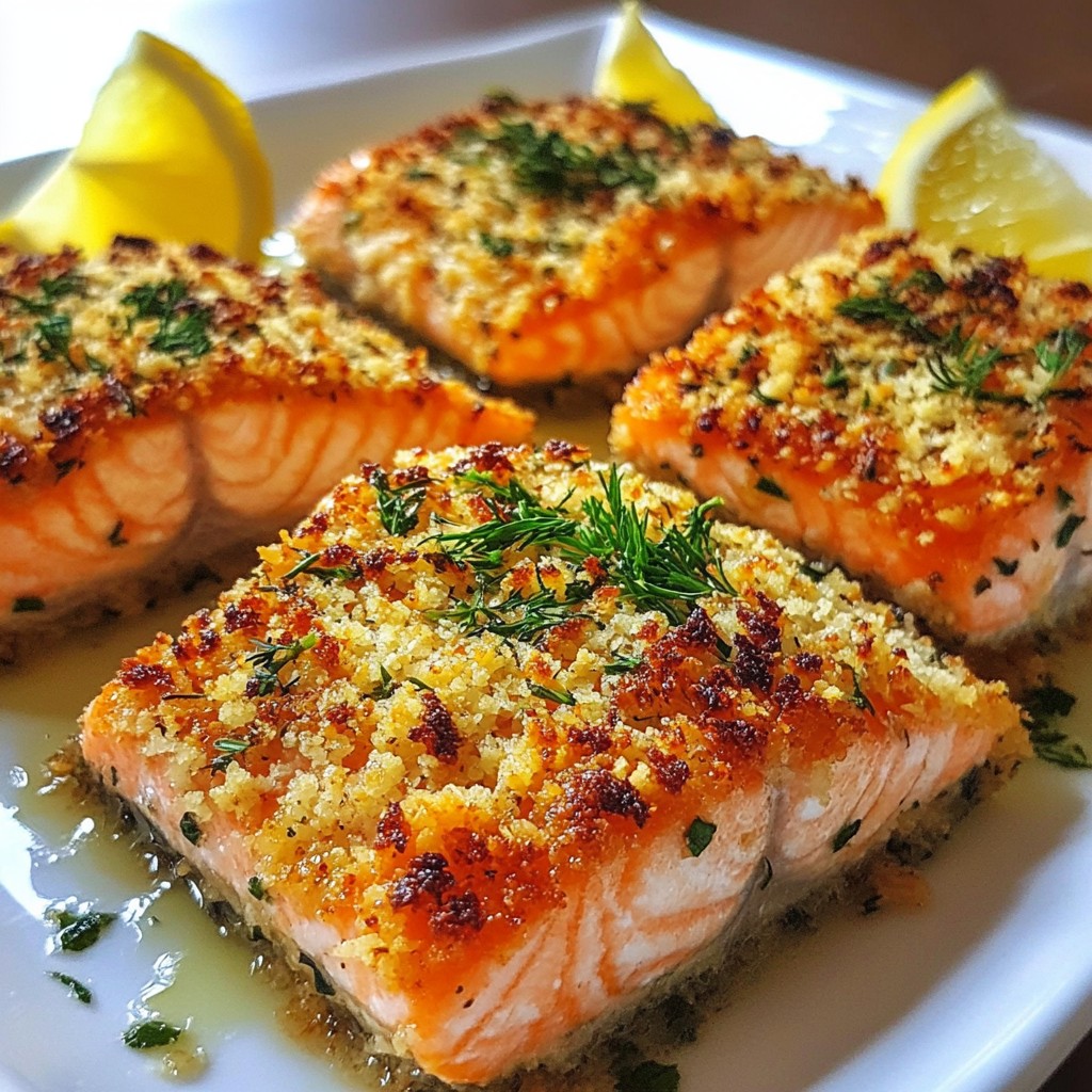 Leckere Light Herb-Crusted Baked Salmon Fillets
