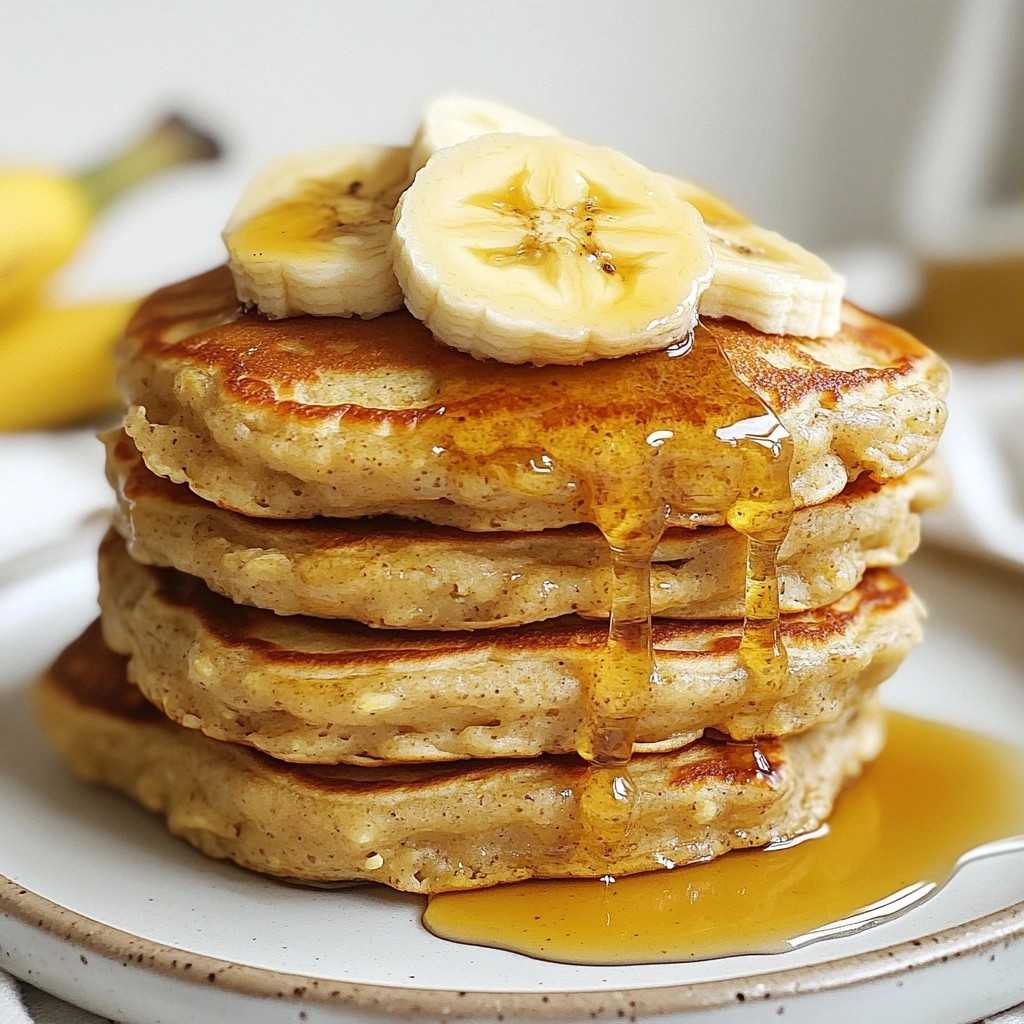 Fluffy Healthy Banana Oat Pancakes Einfache Rezeptur