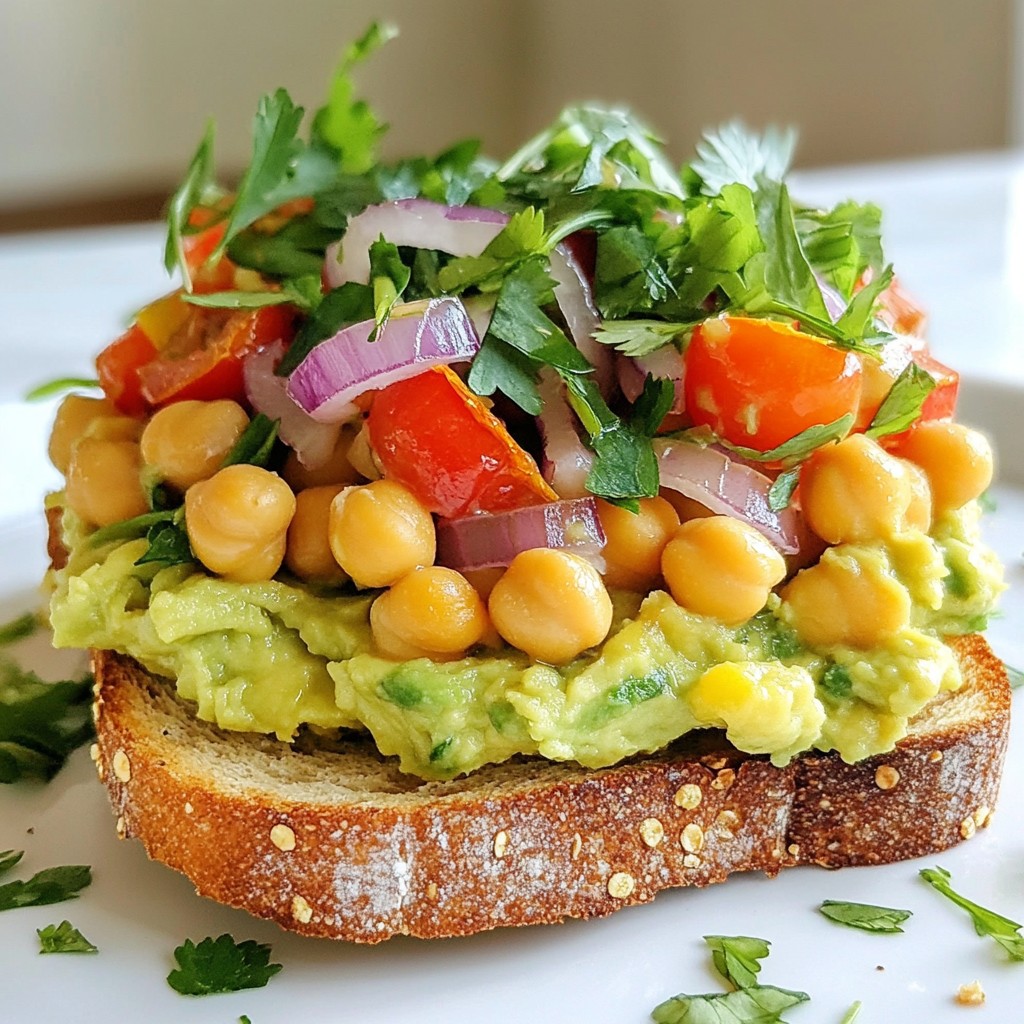 Herzhaft gesundes Kichererbsen-Avocado-Sandwich