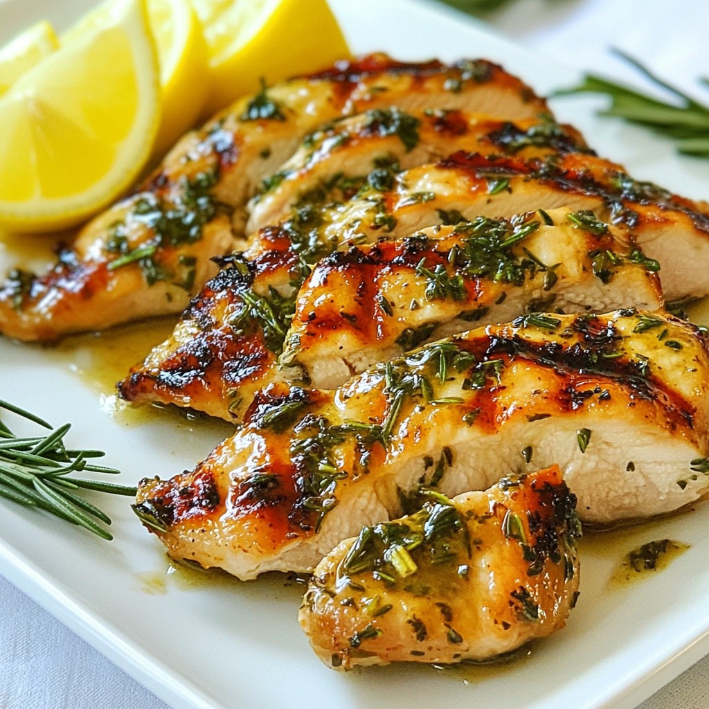 Leckere Light Herb-Marinated Grilled Chicken Breasts