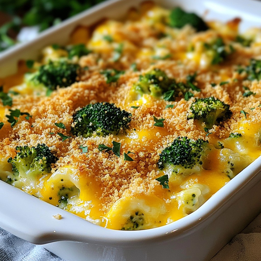 Cheesy Broccoli Rice Casserole Einfach und Lecker