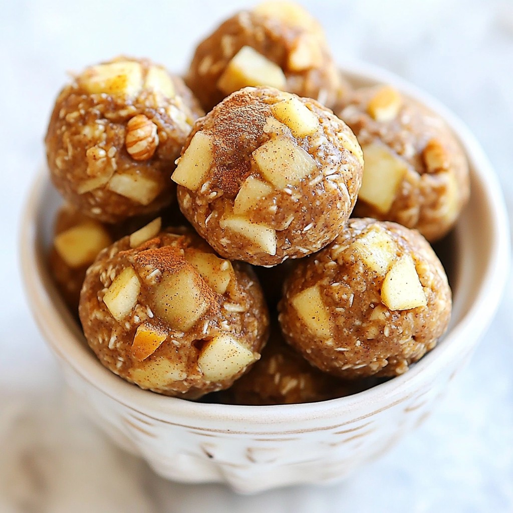 Zimt-Apfel-Energie-Bällchen als gesunder Snack