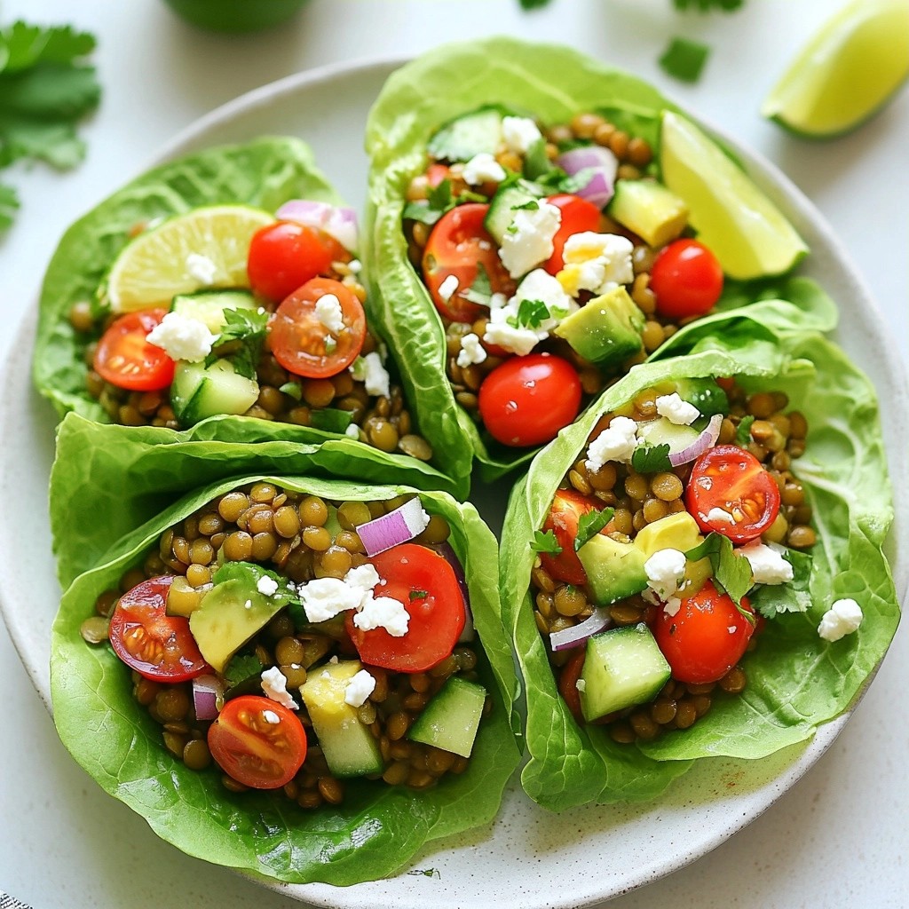 Herzhaft gesunde Avocado-Linsen-Salat-Wraps lecker