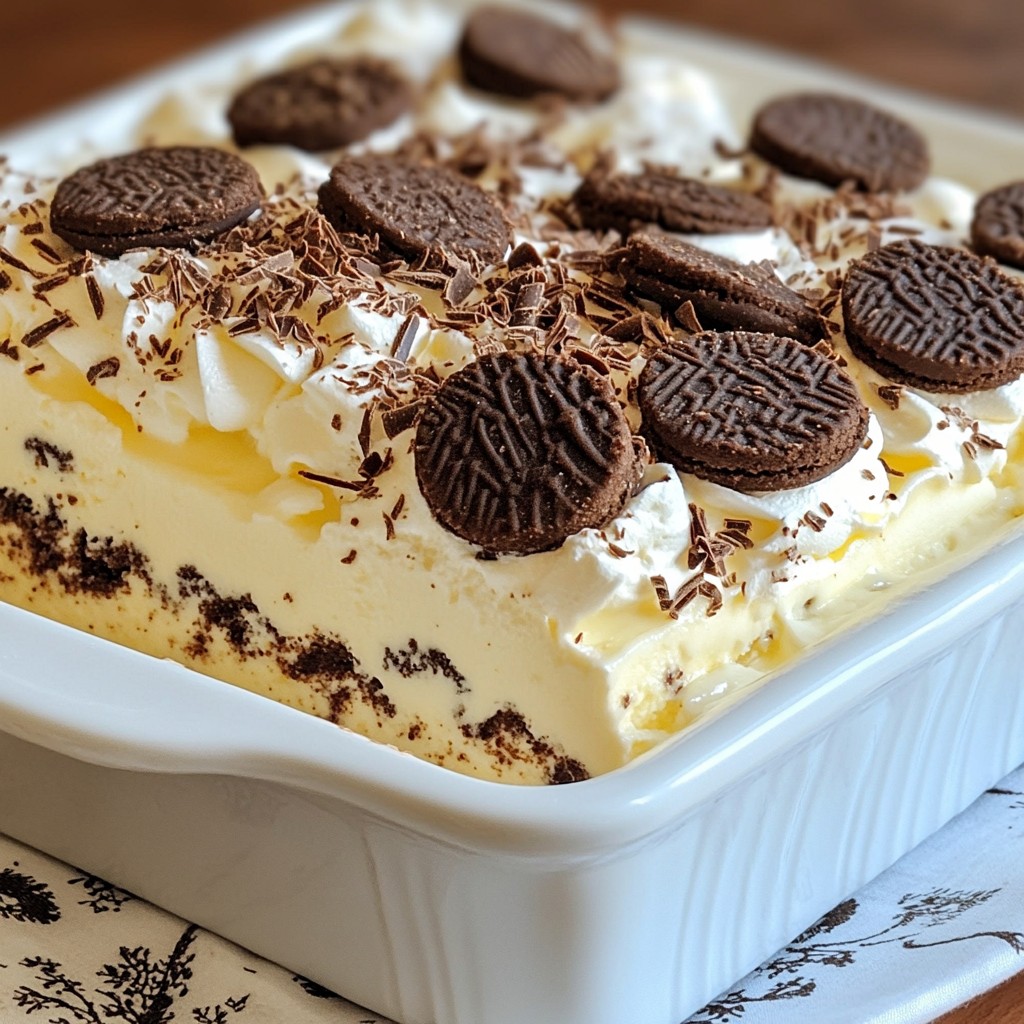 Leckere Cookies and Cream Icebox Cake Rezeptidee